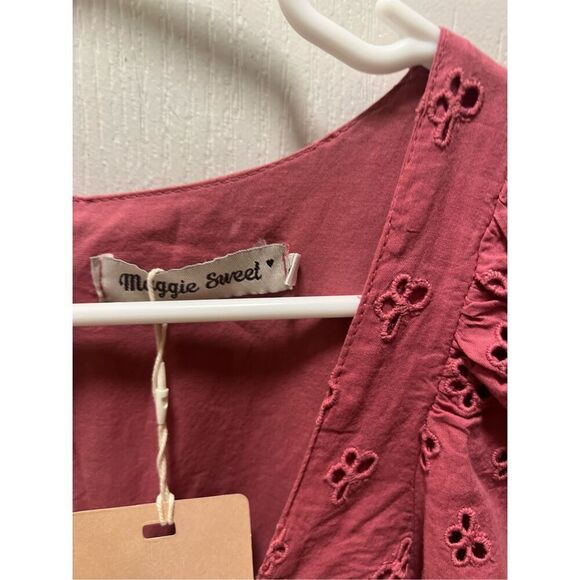 Maggie Sweet Kimberly overall dress _  pink  Romper Playsuit size S NWT. - Picture 4 of 6